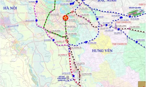 Quy hoạch tuyến đường sắt vành đai phía Đông Hà Nội dài hơn 48km