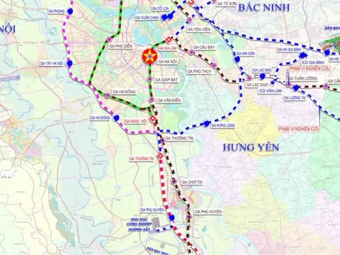 Quy hoạch tuyến đường sắt vành đai phía Đông Hà Nội dài hơn 48km